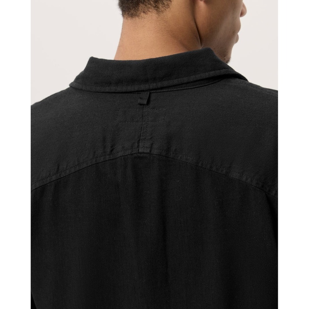 Rag & Bone Mens Black Engineered Long Sleeve Button Down Shirt Jacket New - Picture 4 of 6